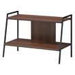 Costway 2-Tier Wood TV Stand/Entertainment Center for TV's up to 40'' in Walnut