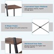 Costway Contemporary Engineered Wood Computer Desk with Shelves in Brown
