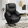 Costway Faux Leather Electric Recliner Chair with USB Charge Port in Black