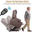 Costway Faux Leather Electric Recliner Chair with USB Charge Port in Brown