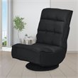 Costway Contemporary Iron and Fabric 360 Degree Swivel Gaming Chair in Black