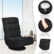 Costway Contemporary Iron and Fabric 360 Degree Swivel Gaming Chair in Black