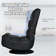 Costway Contemporary Iron and Fabric 360 Degree Swivel Gaming Chair in Black