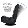 Costway Contemporary Iron and Fabric 360 Degree Swivel Gaming Chair in Black