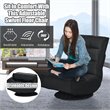 Costway Contemporary Iron and Fabric 360 Degree Swivel Gaming Chair in Black