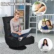 Costway Contemporary Iron and Fabric 360 Degree Swivel Gaming Chair in Black
