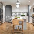 Costway Bamboo Kitchen Trolley Cart with Tower Rack & Drawers in Natural