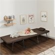 Costway Steel and Sponge Folding Sleeper Bed with 6 Position Adjustment in Brown