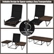 Costway Steel and Sponge Folding Sleeper Bed with 6 Position Adjustment in Brown