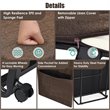 Costway Steel and Sponge Folding Sleeper Bed with 6 Position Adjustment in Brown