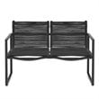Costway 4-piece Patio Furniture Conversation Set for Garden Deck in Black