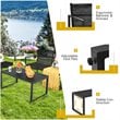 Costway 4-piece Patio Furniture Conversation Set for Garden Deck in Black