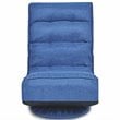 Costway Contemporary Iron and Fabric 360 Degree Swivel Gaming Chair in Blue