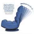 Costway Contemporary Iron and Fabric 360 Degree Swivel Gaming Chair in Blue