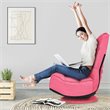 Costway Contemporary Iron and Fabric 360 Degree Swivel Gaming Chair in Pink
