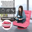 Costway Contemporary Iron and Fabric 360 Degree Swivel Gaming Chair in Pink