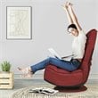Costway Contemporary Iron and Fabric 360 Degree Swivel Gaming Chair in Red
