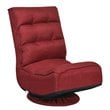 Costway Contemporary Iron and Fabric 360 Degree Swivel Gaming Chair in Red