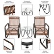 Costway 3-piece Contemporary Rattan Patio Furniture Set in Brown