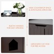 Costway Cabinet Furniture Storage Bench and Cat Litter Box in Black