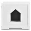Costway Cabinet Furniture Storage Bench and Cat Litter Box in White
