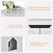 Costway Cabinet Furniture Storage Bench and Cat Litter Box in White