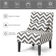Costway Sponge Accent Armless Leisure Chair with Lumbar Pillow in Gray