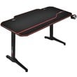 Costway 55'' T-Shaped Wood Computer Desk w/ Full Desk Mouse Pad in Black Finish