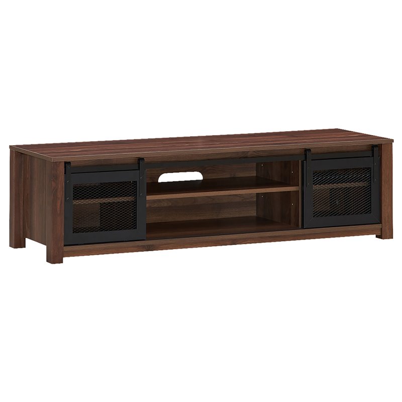 Costway Wood TV Stand/Entertainment Center for TV's up to 65'' in Walnut