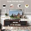 Costway Wood TV Stand/Entertainment Center for TV's up to 65'' in Walnut