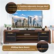 Costway Wood TV Stand/Entertainment Center for TV's up to 65'' in Walnut