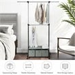 Costway 2-Rod Adjustable Garment Rack Rolling Clothes Organizer in Gray