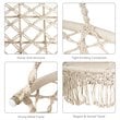 Costway Iron Polyester Hammock Swing Chair with Cotton Backrest in Beige