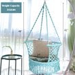 Costway Iron Polyester Hammock Swing Chair with Cotton Rope in Turquoise
