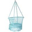 Costway Iron Polyester Hammock Swing Chair with Cotton Rope in Turquoise