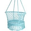 Costway Iron Polyester Hammock Swing Chair with Cotton Rope in Turquoise