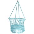 Costway Iron Polyester Hammock Swing Chair with Cotton Rope in Turquoise