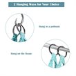 Costway Iron Polyester Hammock Swing Chair with Cotton Rope in Turquoise