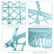 Costway Iron Polyester Hammock Swing Chair with Cotton Rope in Turquoise