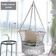 Costway Iron Polyester Hammock Swing Chair with Cotton Rope in Gray
