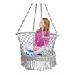 Costway Iron Polyester Hammock Swing Chair with Cotton Rope in Gray