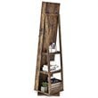 Costway 2-in-1 Rotatable Jewelry Cabinet/Lockable Mirrored Organizer in Coffee