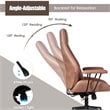 Costway Adjustable High Back Suede Office Task Chair with Lumbar in Brown