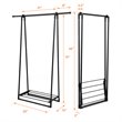 Costway A-Frame Steel Garment Rack Folding Clothes Hanger in Black