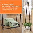 Costway A-Frame Steel Garment Rack Folding Clothes Hanger in Black