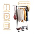 Costway A-Frame Steel Garment Rack Folding Clothes Hanger in Black