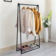 Costway A-Frame Steel Garment Rack Folding Clothes Hanger in Black