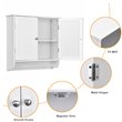 Costway Wall Mounted Bathroom Medicine Cabinet/Storage Cupboard in White