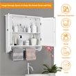Costway Wall Mounted Bathroom Medicine Cabinet/Storage Cupboard in White