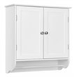 Costway Wall Mounted Bathroom Medicine Cabinet/Storage Cupboard in White